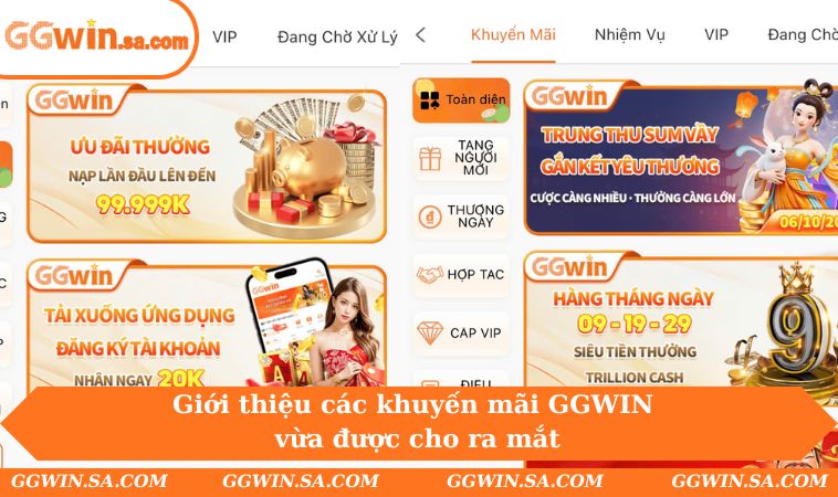 Giới thiệu các khuyến mãi GGWIN vừa được cho ra mắt